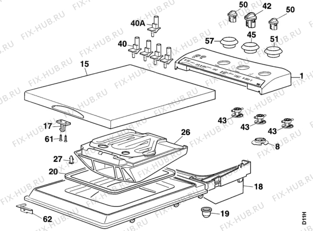 Взрыв-схема стиральной машины Electrolux RTT1041 - Схема узла W30 Panel,User manual B